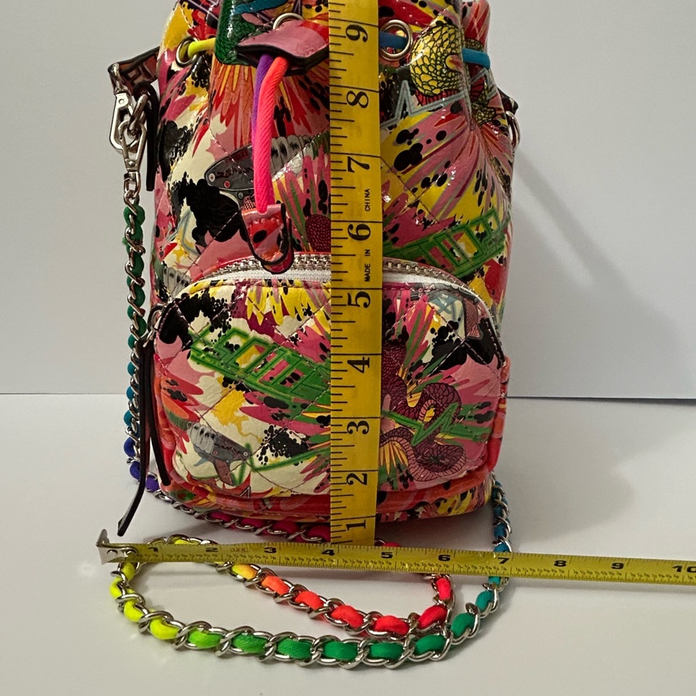 Desigual - Sack Handbag - Multi-Color Drawstring Bucket Bag - Picture 15 of 16
